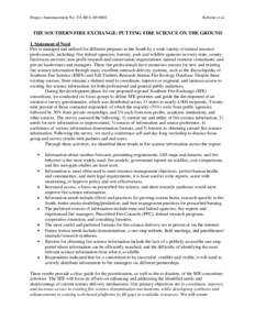 Occupational safety and health / Emergency management / Systems ecology / Wildfires / Wildland fire suppression / United States Forest Service / Tall Timbers Research Station and Land Conservancy / Fire ecology / Ecological succession / Fire / Forestry