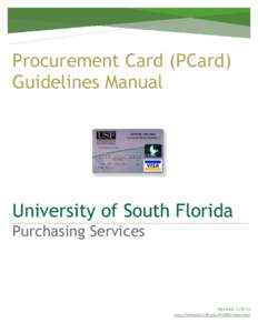 Payment systems / Merchant services / Credit cards / University of South Florida / Credit card / Purchasing card / Payment card / Card security code / Purchasing / Business / Technology / Electronic commerce