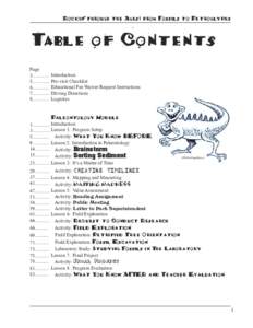 Rockin’through the Ages: from Fossils to Petroglyphs  Table of Contents Page[removed]5..............