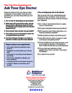 Blindness / Macular degeneration / Glaucoma / Low vision / Eye disease / Eye examination / Prevention of Blindness Society of Metropolitan Washington / Diabetic retinopathy / Ophthalmology / Vision / Health