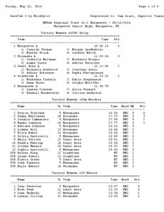 Friday, May 16, 2014  Page 1 of 8 RaceTab 3 by MileSplit