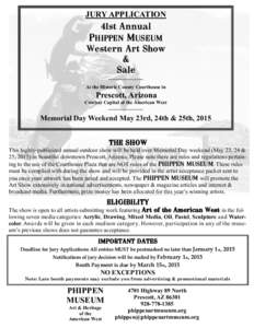 JURY APPLICATION 41st Annual PHIPPEN MUSEUM  Western Art Show