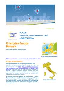 N° 2 ANNOFOCUS Enterprise Europe Network – Lazio  HORIZON 2020