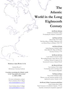 The Atlantic World in the Long Eighteenth Century 2nd Week (26 Jan)