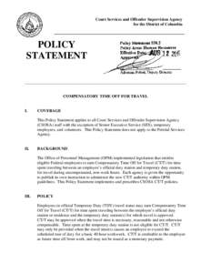 Policy Statement 550.2, Compensatory Time Off for Travel