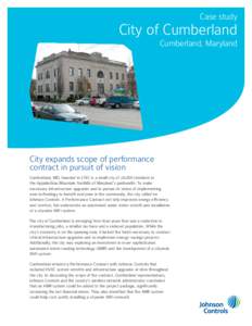 Case study  City of Cumberland Cumberland, Maryland  City expands scope of performance