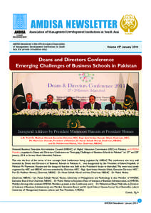 AMDISA NEWSLETTER Association of Management Development Institutions in South Asia AMDISA Newsletter is the official organ of Association of Management Development Institutions in South Asia (for private circulation only