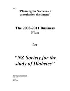 Draft 5:  “Planning for Success – a consultation document”  TheBusiness