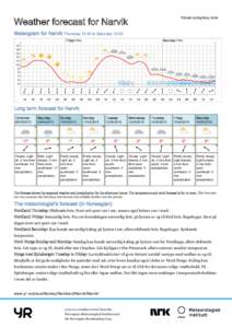 Printed: :00  Weather forecast for Narvik Meteogram for Narvik Thursday 13:00 to Saturday 13:00 Friday 8 May