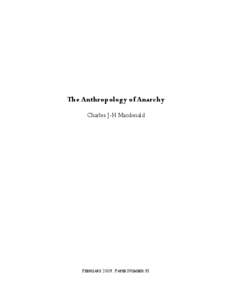 Political ideologies / Anthropology / Issues in anarchism / Anarchist theory / Anarchist schools of thought / Fragments of an Anarchist Anthropology / Anarcho-primitivism / Anarchy / Harold Barclay / Anarchism / Social philosophy / Sociology