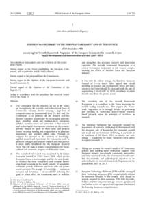 CORDIS / European Research Area / Competitiveness and Innovation Framework Programme / EUREKA / European Cooperation in Science and Technology / Structural Funds and Cohesion Fund / European Union / Marie Curie Actions / European Research Council / Europe / Science and technology in Europe / Framework Programmes for Research and Technological Development