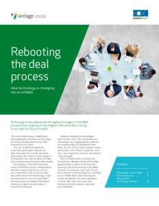 Rebooting the deal process How technology is changing the art of M&A