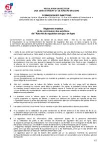 Règlement de intérieur de la commission des sanctions 14_02_13