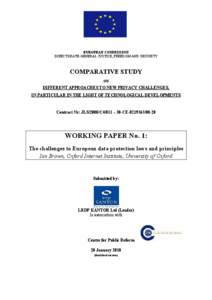 EUROPEA COMMISSIO DIRECTORATE-GENERAL JUSTICE, FREEDOM AND SECURITY COMPARATIVE STUDY O