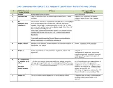 Canadian Nuclear Safety Commission / Natural Resources Canada / Radiation Safety Officer