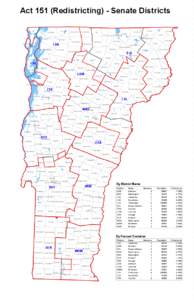 Politics of Vermont / Vermont House of Representatives / Vermont House of Representative districts /  2002–2012