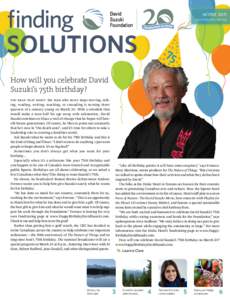 finding SOLUTIONS winter 2011 www.davidsuzuki.org