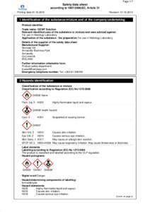 35.0  Page 1/7 Safety data sheet according toEC, Article 31