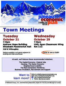 Town Meetings Tuesday Wednesday  7-9pm