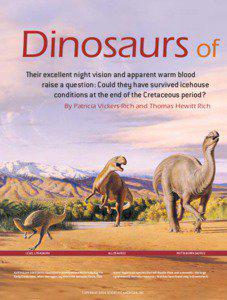 Ornithischians / Paleontology / Paleozoology / Mesozoic / Leaellynasaura / Timimus / Cretaceous / Dinosaur Cove / Iguanodon / Herpetology / Phanerozoic / Dinosaurs