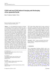 Clim Dyn DOIs00382x ENSO and non‑ENSO induced charging and discharging of the equatorial Pacific Bruce T. Anderson · Renellys C. Perez 