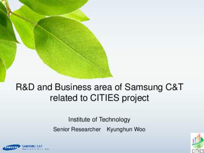 Construction / Samsung / Raemian / Zero-energy building / Renewable energy / Technology / Samsung C&T Corporation / Environment