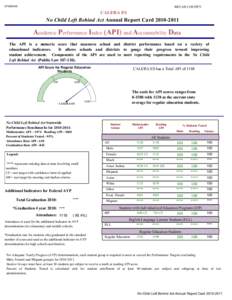 Education policy / No Child Left Behind Act / Standards-based education / Individualized Education Program / Oklahoma Core Curriculum Tests / Education in the United States / Education / 107th United States Congress