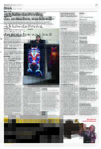 15  Tages-Anzeiger – Donnerstag, 12. März 2015  Zürich