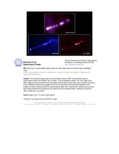 Chandra :: Photo Album :: M87 (Jet) :: M87 (Jet) Handout