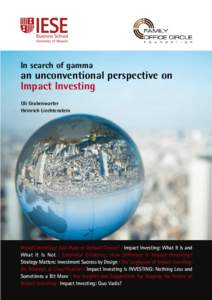 In search of gamma  an unconventional perspective on Impact Investing Uli Grabenwarter Heinrich Liechtenstein