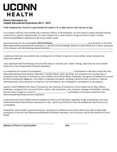 Coalition of Urban and Metropolitan Universities / Mansfield /  Connecticut / New England Association of Schools and Colleges / University of Connecticut / Adolescence / Learning / Minors and abortion / Internship / Education / Connecticut / Association of Public and Land-Grant Universities