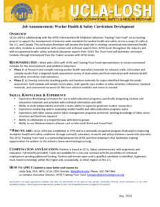 Microsoft Word - Job Announcement Health and Safety Educator Coordinator 09.09