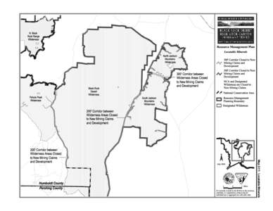 N. Black Rock Range Wilderness Resource Management Plan Locatable Minerals