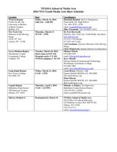 Microsoft Word[removed]Media Arts Show Schedule.doc