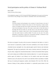 Microsoft Word - Taddei_Social participation and the politics of climate in Northeast Brazil