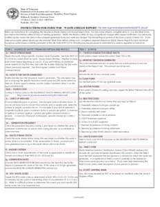 State of Tennessee Department of Environment and Conservation Division of Solid Waste Management - Hazardous Waste Program William R. Snodgrass Tennessee Tower 312 Rosa L. Parks Avenue, 14th Floor Nashville, TN 37243