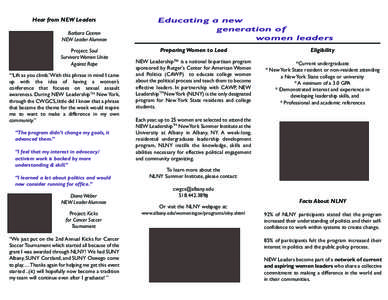 University at Albany /  SUNY / Middle States Association of Colleges and Schools / Rockefeller College of Public Affairs & Policy / Albany /  New York / Women in government / Karen R. Hitchcock / Association of Public and Land-Grant Universities / State University of New York / New York