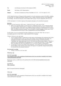 6JSC/LC/31/ACOC response September 11, 2014 Page 1 of 2 To:  Joint Steering Committee for Development of RDA