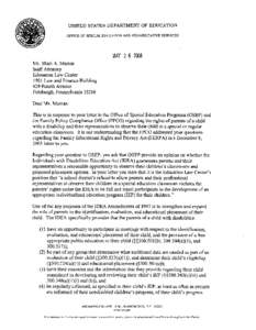 Individualized Education Program / Education in the United States / Individuals with Disabilities Education Act / Office of Special Education Programs / No Child Left Behind Act / Free Appropriate Public Education / United States Department of Education / Special education in the United States / Post Secondary Transition For High School Students with Disabilities / Education / Special education / Education policy