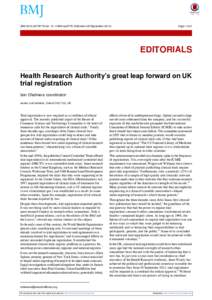 BMJ 2013;347:f5776 doi: bmj.f5776 (Published 25 SeptemberPage 1 of 2 Editorials