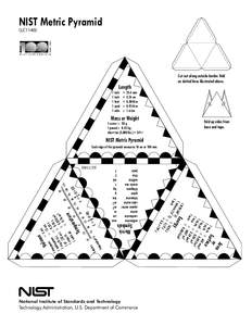 NIST Metric Pyramid (LC1140) Cut out along outside border. Fold on dotted lines illustrated above.