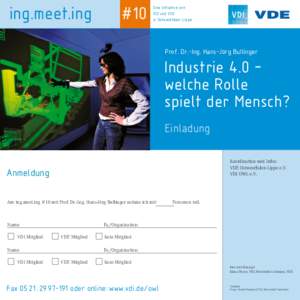 ing.meet.ing  #10 Eine Initiative von VDI und VDE