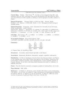 Sulfate minerals / Copiapite