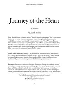 Journey of the Heart by Judith Bronte  Journey of the Heart A Love Story  by Judith Bronte
