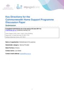 Response to the Commonwealth Home Support Programme