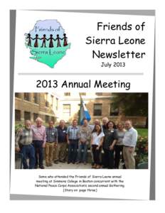Friends of Sierra Leone Newsletter July[removed]Annual Meeting