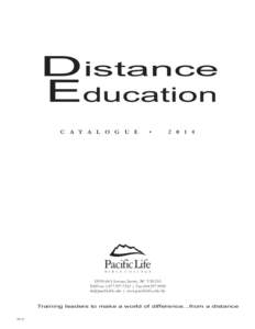 Distance  Education C A T A L O G U E  •