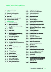 Contents of Accounts and Notes 	138 Independent Auditor’s Report  	183