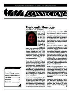 TECHNOLOGY AND MEDIA DIVISION OF THE COUNCIL FOR EXCEPTIONAL CHILDREN  CONNECTOR MAY[removed]ANYA EVMENOVA, EDITOR