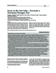 Monocyte / Limulus amebocyte lysate / Fever / Rabbit test / In vitro toxicology / Tumor necrosis factors / Tumor necrosis factor-alpha / Rabbit / IL1A / Biology / Cytokines / Toxicology